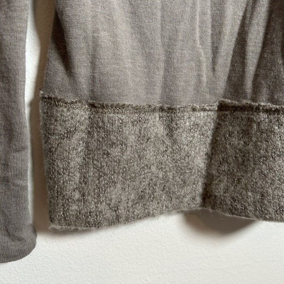 Brebis Noir Italy Collared Virgin Wool Long Sleeve Sweater Gray Womens Size 46 L - Picture 3 of 10